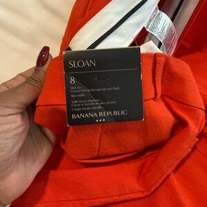 Banana Republic Red Ankle Pants